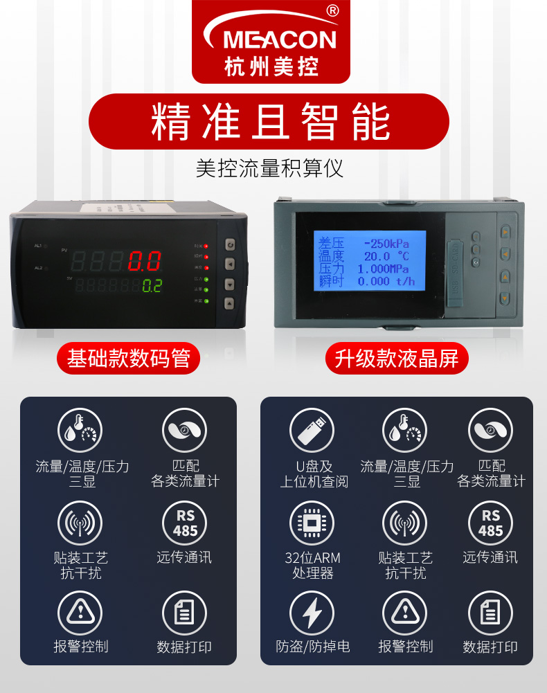 MIK2600智能流量積算儀控制儀 流量累積數(shù)顯表蒸汽積算儀計(jì)量表
